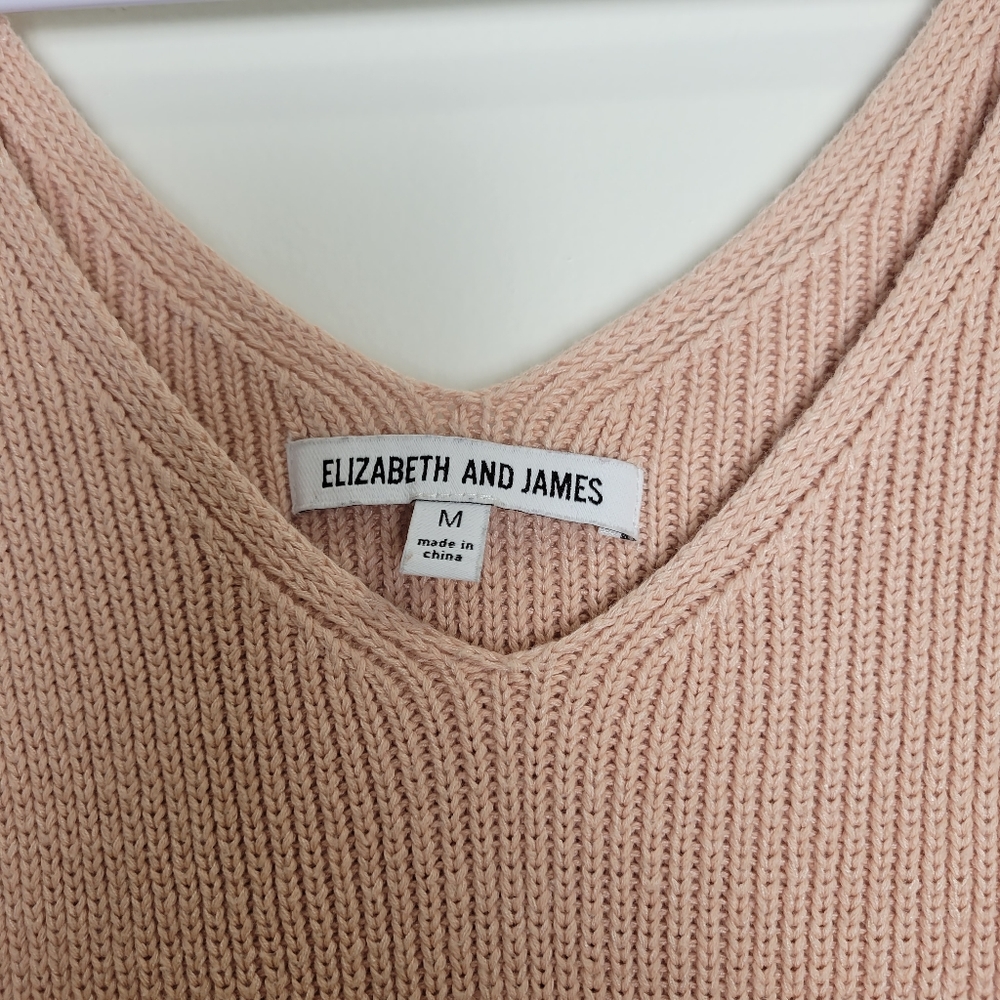 Elizabeth and James Ribbed Knit Tank Top in Light Pink - Picture 5 of 6